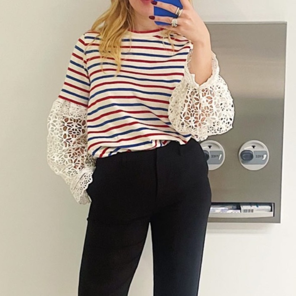 Sea NY Hybrid lace tee